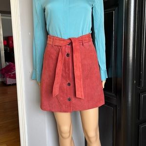 Joie Lamb Leather Skirt.